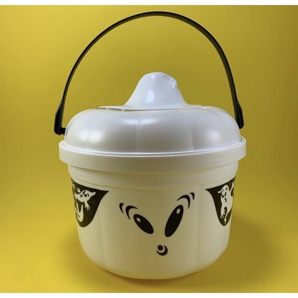 VINTAGE 90’s 1993 McDonald’s GHOST HALLOWEEN BOO BUCKET PAIL w/ LID McDonalds